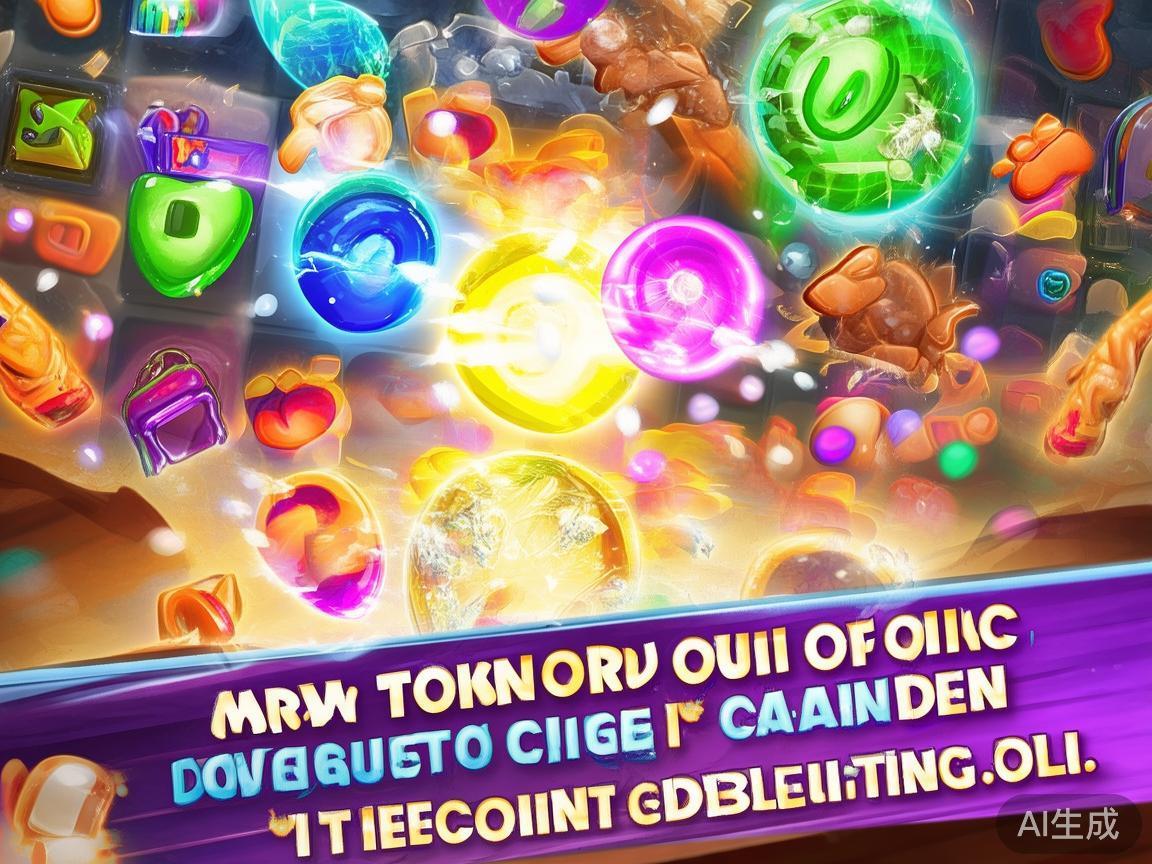 游戏中提供了多种特殊糖果和道具，如爆炸糖果、彩虹糖